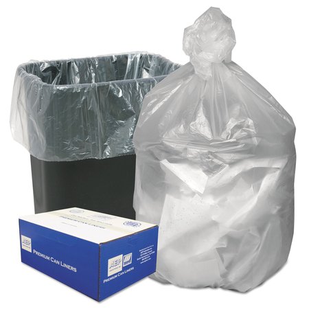 Ultra Plus 16 gal Trash Bags, 33 in x 24 in, Light-Duty, 8 microns, Natural, 1000 PK WHD3308